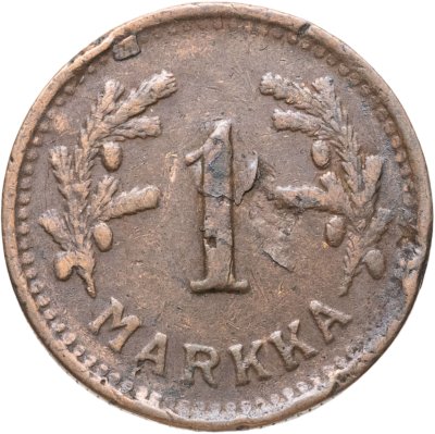 купить Финляндия 1 марка (markka) 1951 Медь /коричневый цвет/
