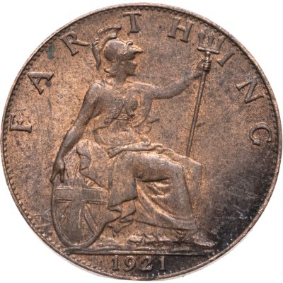 купить Великобритания 1 фартинг (farthing) 1921