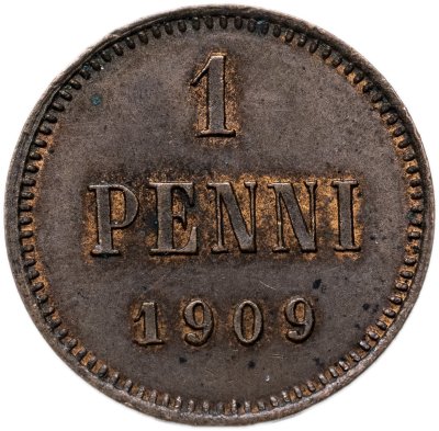 купить 1 пенни (penni) 1909 Российская Финляндия