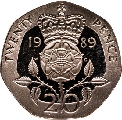 купить Великобритания 20 пенсов (pence) 1989