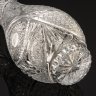 Купить Ваза для цветов, украшенная растительным декором, стекло, алмазная грань, СССР, 1970-1990 гг.
