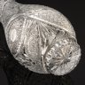 Купить Ваза для цветов, украшенная растительным декором, стекло, алмазная грань, СССР, 1970-1990 гг.