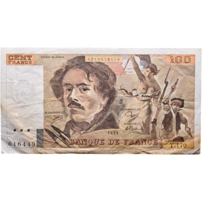 купить Франция 100 франков 1991 года (Pick 154e)