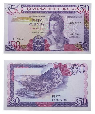 купить Гибралтар 50 фунтов 1986