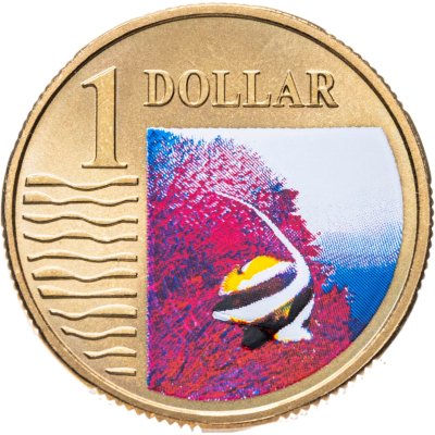 купить Австралия 1 доллар 2007 "Океан - длинноперая рыба-бабочка"