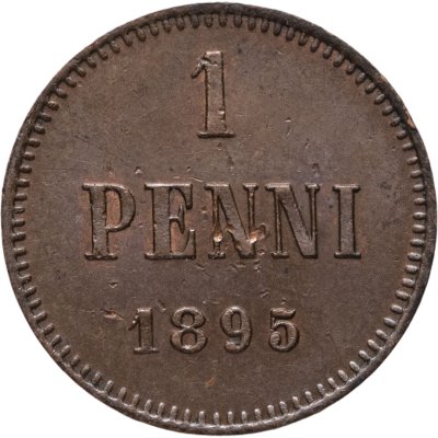 купить 1 пенни (penni) 1895, монета для Финляндии