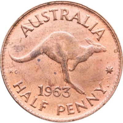 купить Австралия 1/2 пенни (penny) 1963