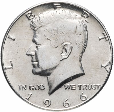 купить США 50 центов (half dollar) 1966