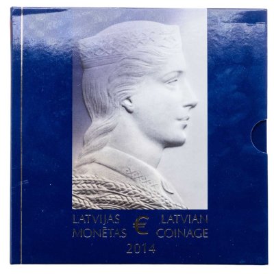 купить Латвия годовой набор из 8-ми монет 2014 в официальном буклете