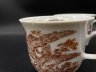 Купить Набор чашек на 2 персоны с изображением птиц в коричневых тонах, фарфор, деколь, золочение, Graf Von Henneberg Porzellan, 1777 Jlmenau, ГДР, 1977-1990 гг.
