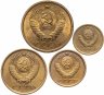 Купить Набор разменных монет 1966 года 1, 2, 3 и 5 копеек  (4 монеты)