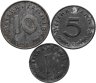 Купить Германия набор 1,5,10 рейхспфеннигов 1942-1943, случайный двор