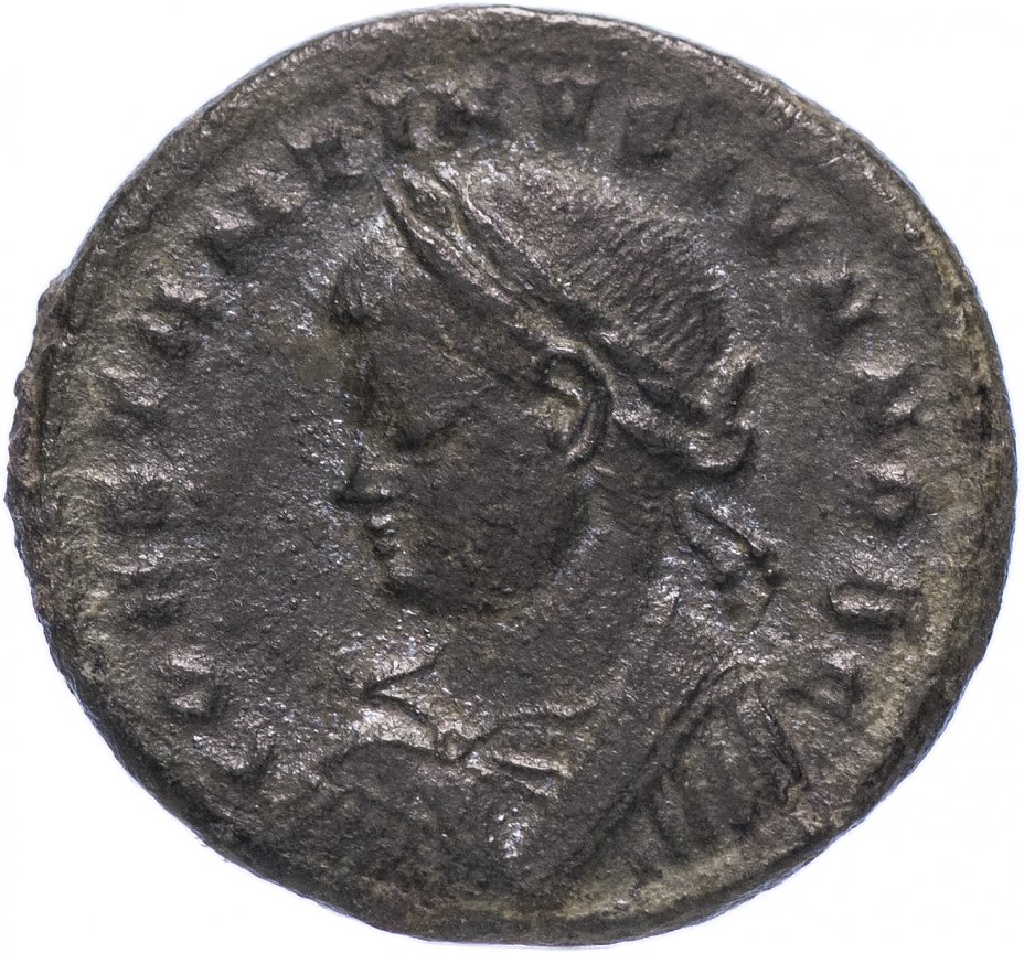 купить Римская Империя Константин II 317–340 гг фоллис (реверс: крепостная башня с воротами)