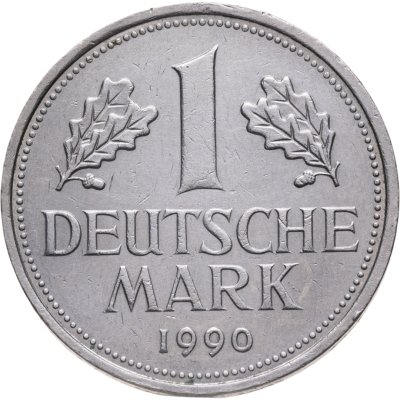 купить Германия 1 марка 1990, знак монетного двора: "J" - Гамбург