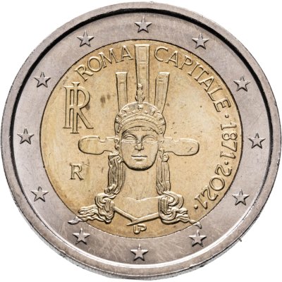 купить Италия 2 евро (euro) 2021 "150 лет объявления Рима столицей Италии"
