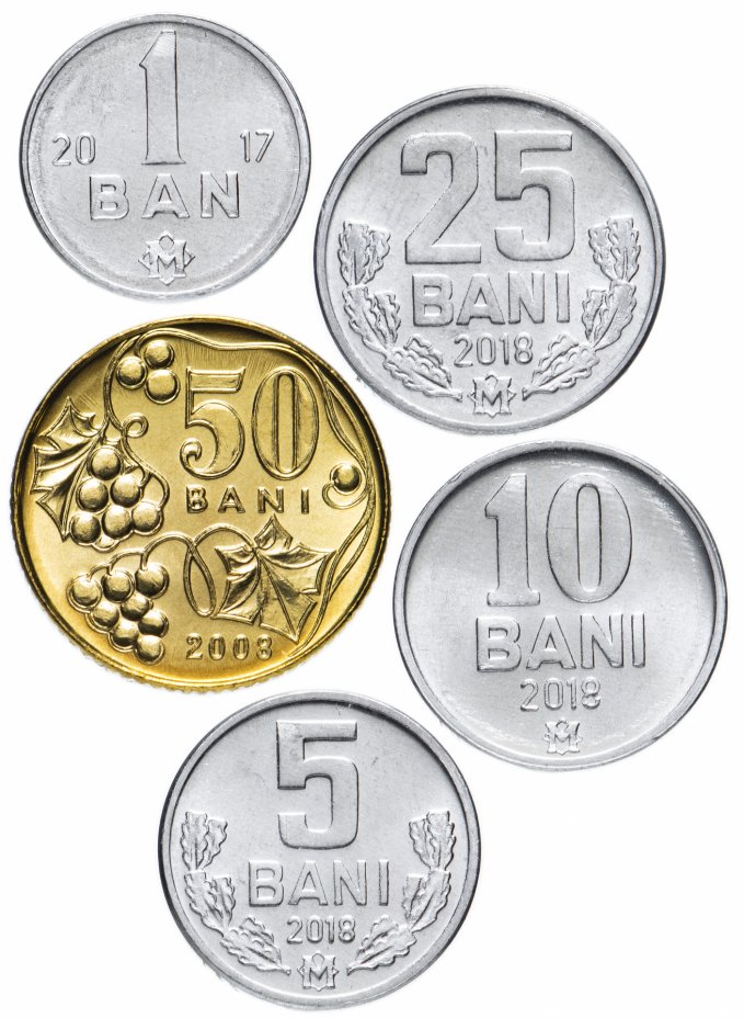 купить Молдавия набор из 5 монет 2008-2018