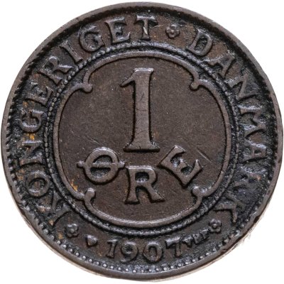 купить Дания 1 эре (ore) 1907