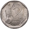 Купить Франция 2 франка 1995 "100 лет со дня смерти Луи Пастера"