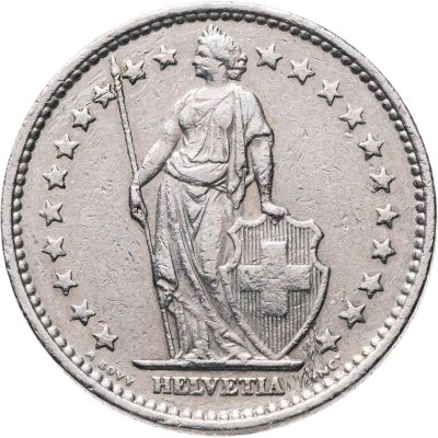 купить Швейцария 2 франка (francs) 1969