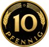 Купить 10 пфеннигов (pfennig) 1995 G