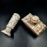 Купить Набор письменный (пресс-папье и подставка для ручек), камень, дерево, СССР, 1930-1970 гг.
