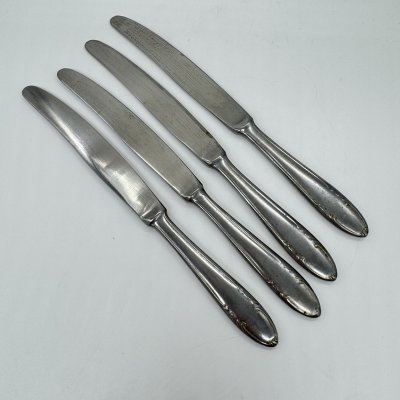 купить Набор из 4 ножей с растительным декором, сталь, нержавеющая сталь, Металлургический завод «Электросталь», СССР, 1960-1980 гг.