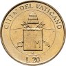 Купить Ватикан 20 лир (lire) 2000