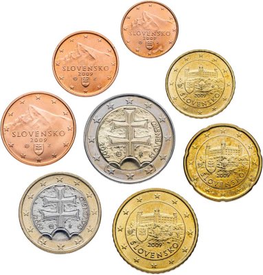 купить Словакия годовой набор евро 2009 (8 монет)