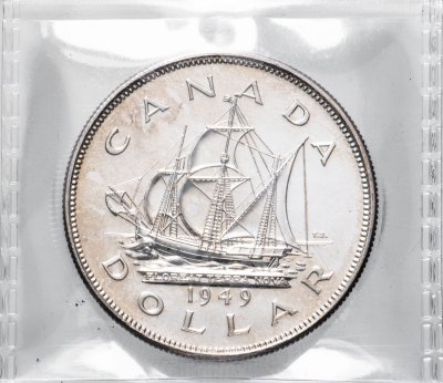 купить Канада 1 доллар (dollar) 1949 "Вхождение Ньюфаундленда в состав Канады", в запайке с сертификатом