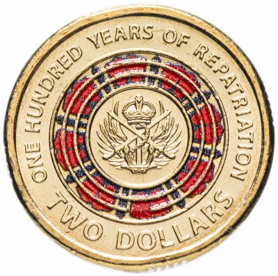 купить Австралия 2 доллара 2019 100 лет репатриации