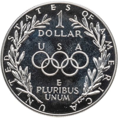купить США 1 доллар 1988 "Участие США в Олимпиаде 1988 года в Сеуле"