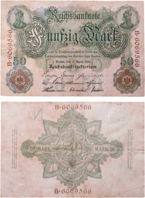 купить Германия 50 марок 1910