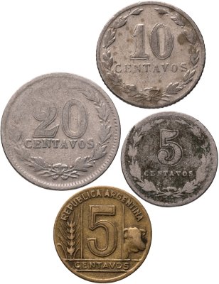 купить Аргентина набор монет 1896-1950