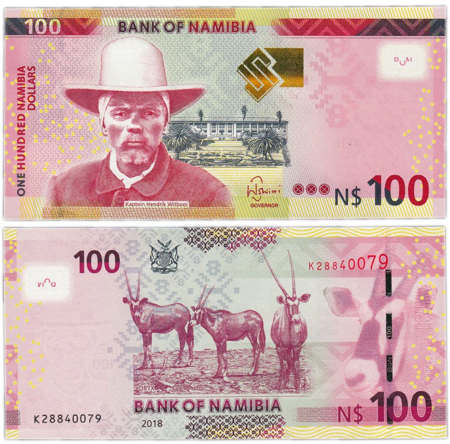 купить Намибия 100 долларов 2018 (Pick 14b)
