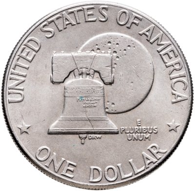купить США 1 доллар 1976 "200 лет независимости США. Луна. "Колокол Свободы"