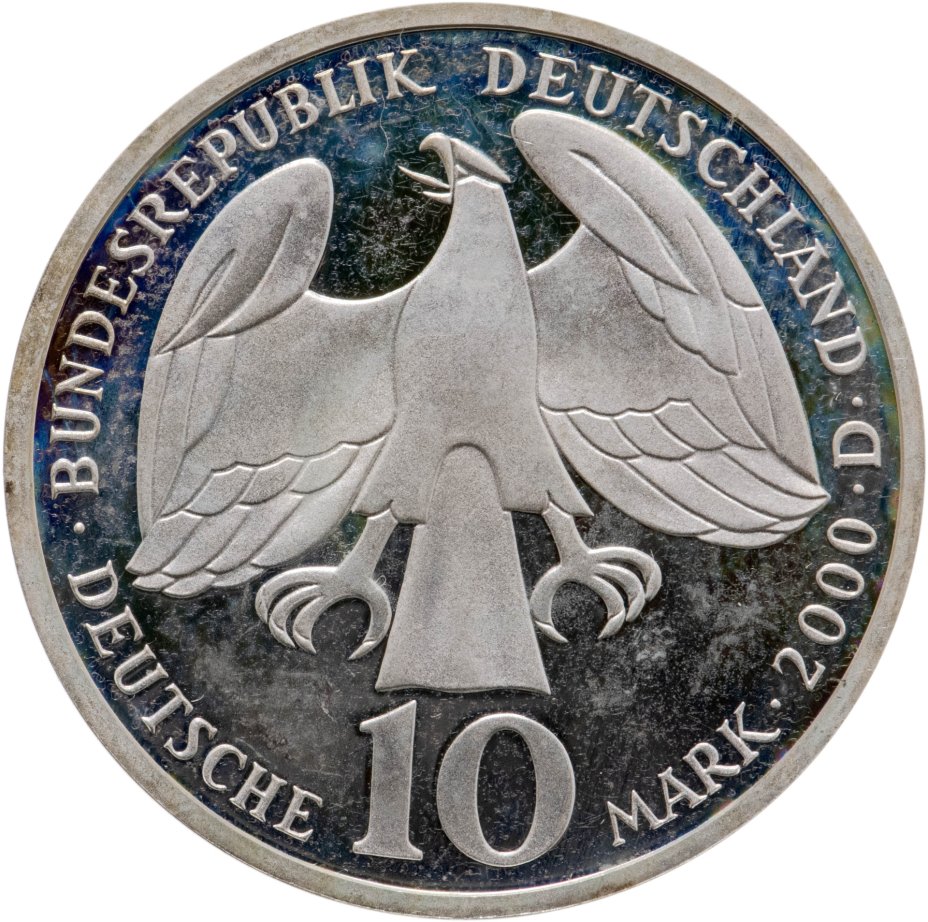 Германия 10 марок (mark) 2000 D 250 лет со дня смерти Иоганна ...