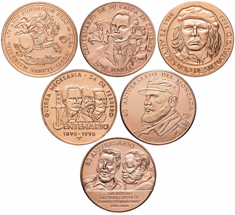 купить Куба набор из 6 монет 1 песо 1993-2010