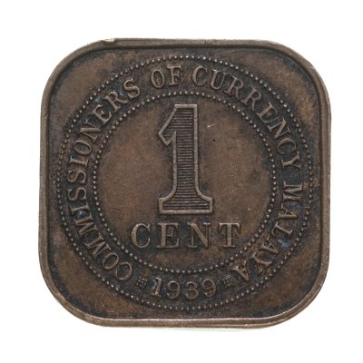 купить Малайя 1 цент (cent) 1939-1940