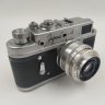 Купить Фотоаппарат "Зоркий-4" с объективом "Индустар-50" в оригинальном кофре, металл, пластик, кожа, стекло, Красногорский механический завод (КМЗ), СССР, 1956-1973 гг.