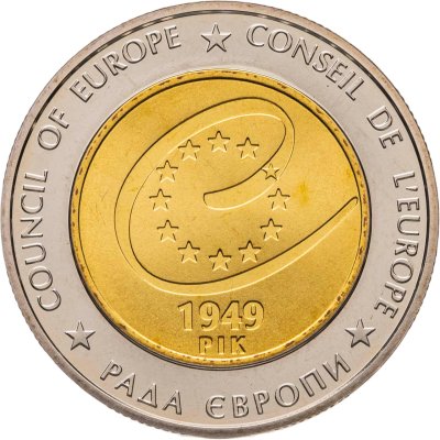 купить Украина 5 гривен 2009 "60 лет Совету Европы"