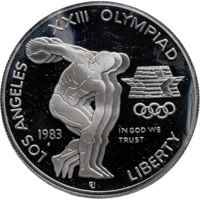 купить США 1 доллар 1983 "XXIII летние Олимпийские Игры 1984 в Лос-Анджелесе", знак монетного двора "S" - Сан-Франциско