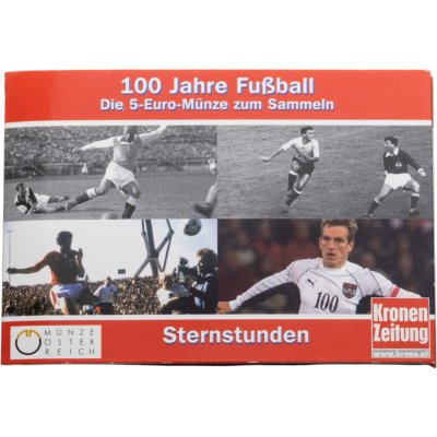 купить Австрия 5 евро (euro) 2004 100 лет футболу, в буклете