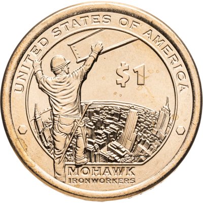 купить США 1 доллар (dollar) 2015 "Коренные Американцы - Рабочие Мохоки", знак монетного двора: "D" - Денвер