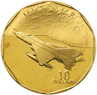 купить Маршалловы острова 10 долларов 1995 «Самолет MIG-21MF»
