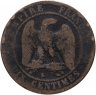 Купить Франция 10 сантимов (centimes) 1854 K знак монетного двора: "K" - Бордо