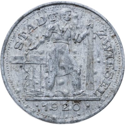 купить Германия (нотгельды) 10 пфеннигов 1920 "Город Цвизель"