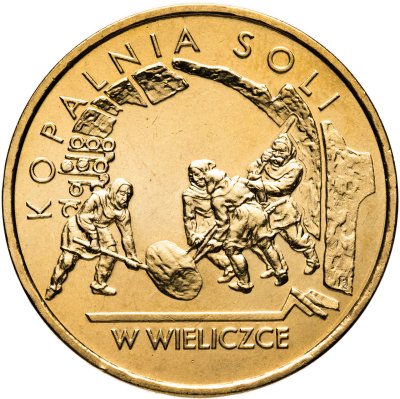 купить Польша 2 злотых (zlotе) 2001 Памятники Польши - Соляная шахта в Величке