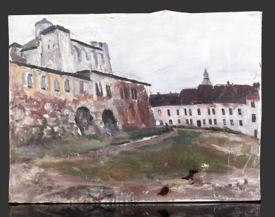 купить Картина "Соловецкий кремль", автор Александра Викторовна Жирмунская (род. в 1949 году), холст, масло, деревянный подрамник, СССР, 1979 г.