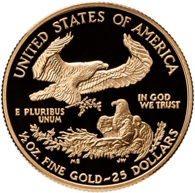 купить США 25 долларов (dollars) 2001 Proof Liberty "Американский золотой орёл - Свобода"