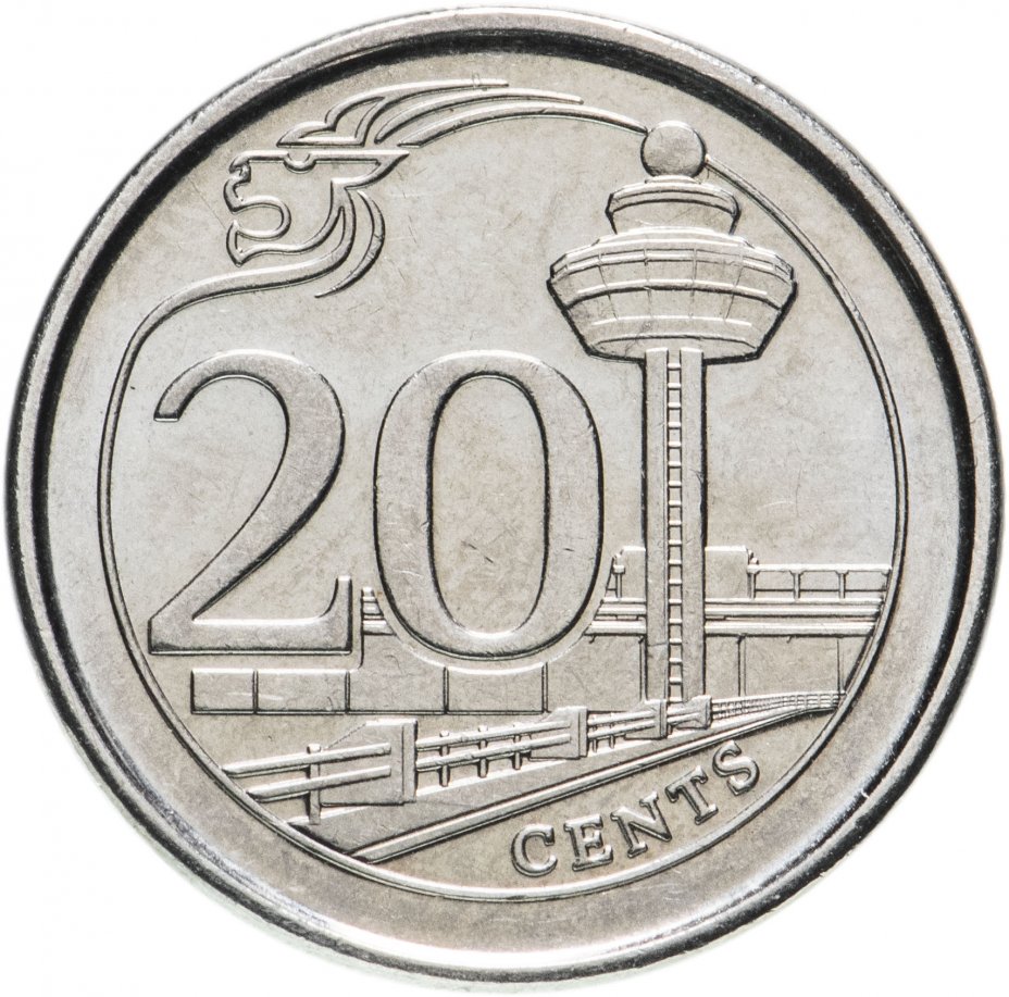 купить Сингапур 20 центов (cents) 2013-2016